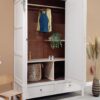 Demontabele vintage spiegelkast kinderkledingkast taupe