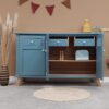 Vintage unieke commode kinderkast dressoir blauw