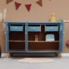Vintage unieke commode kinderkast dressoir blauw
