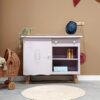 Vintage speelgoedkast dressoir wandkast halkast lila