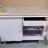 Vintage speelgoedkast dressoir wandkast halkast lila