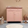 vintage commode terracotta roze meidencommode jongenscommode