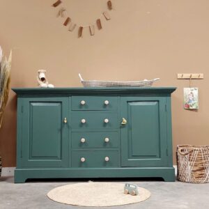 Vintage meidencommode/ladekast met marmerblad 'Amalia'.