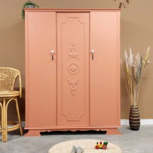 Demontabele Kledingkast Driedeurs zachte terracotta kleur Triff