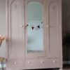 Vintage Demontabele spiegelkast in een warme oudroze kleur