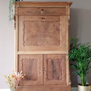 Prachtige antieke mahonie biedermeier secretaire, bureau.