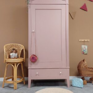 Vintage sierlijke demontabele kledingkast oudroze