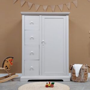 vintage, kledingkast, speelgoedkast, boekenkast kinderkamer babykamer