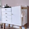 Vintage commode off white