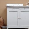 Franse vintage commode off white