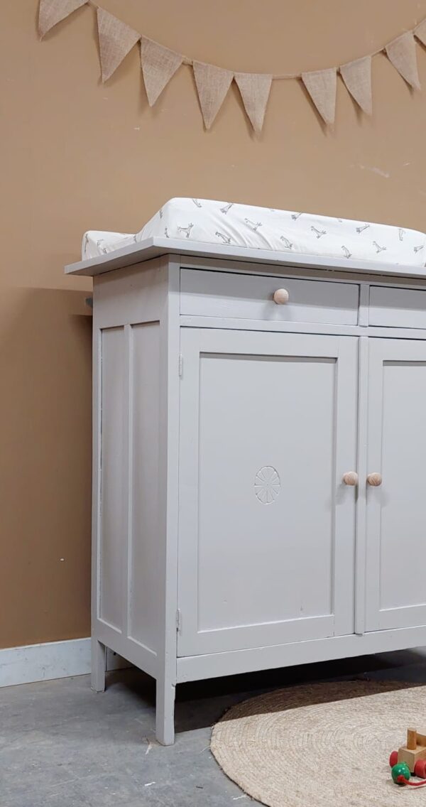 Franse vintage commode off white