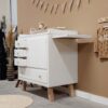Babykamer kinderkamer vintage commode hout wit duurzaam uniek speelgoedkast
