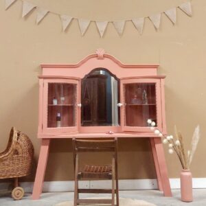 Vintage sierlijk meidenkaptafel meidenkamer kinderkamer make-uptafel