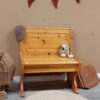vintage klepbankje kinderbankje kinderkamer meidenkamer jongenskamer opbergplek vintagmeubel