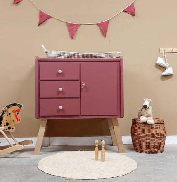 vintage commode paars