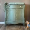Vintage biedemeier commode/dressoir moonstone zachtgroen