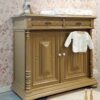 Vintage commode warm tan Vintage commode warm tan