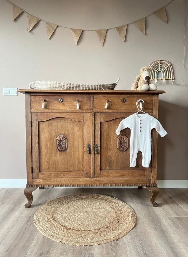 WhatsApp Image 2025-05-21 at 20.55.38 (7) Gereserveerd Vintage sierlijke commode in houtkleur
