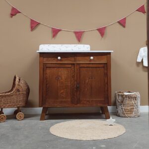 vintage commode marmerenblad babykamer kinderkamer uniek duurzaam houten meubels kinderkamer