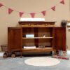 Vintage commode uniek hout marmerenblad babykamer kinderkamer meidenkamer jongenskamer