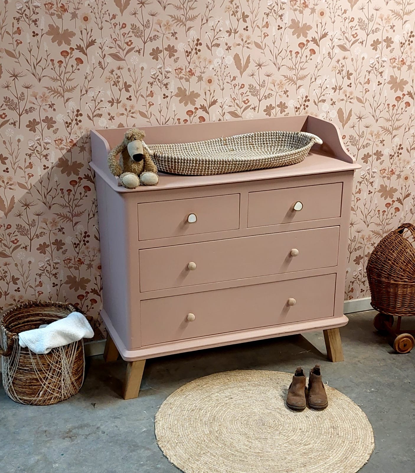 Vintage MCW Slaapkamer kasten 1 lade Met lades