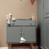 Vintage commode hout babykamer uniek duurzaam kinderkamer