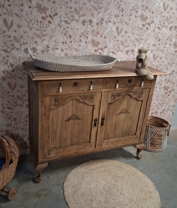 vintage commode hout speelgoedkast babykamer kinderkamer uniek duurzaam