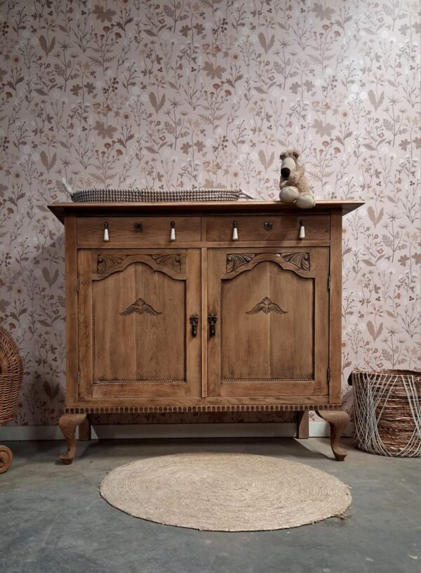 vintage commode hout speelgoedkast babykamer kinderkamer uniek duurzaam