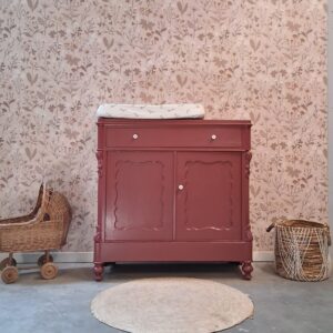 vintage biedermeijer commode babyikamer hout uniek set wit duurzaam kinderkamer zwanger