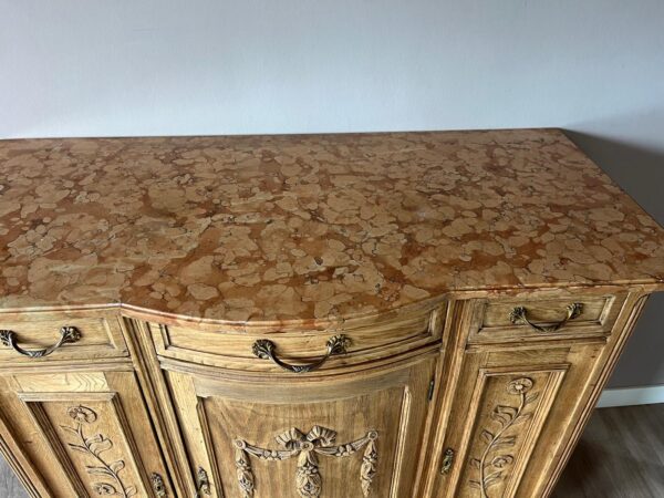WhatsApp Image 2025-08-22 at 13.06.20 (8) Vintage houtkleur eiken commode met marmeren blad