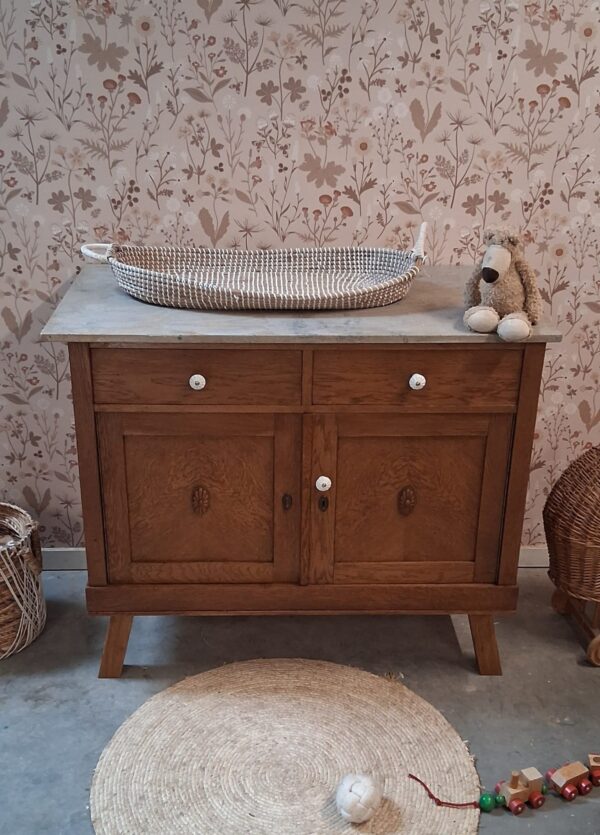 WhatsApp Image 2025-08-26 at 21.50.29 Vintage houten commode met marmerenblad dressoir 'Anna'