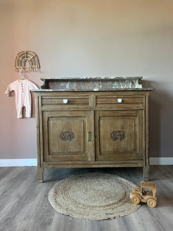 WhatsApp Image 2025-09-06 at 11.59.45 (1) Belgisch vintage commode houtkleur met marmeren blad