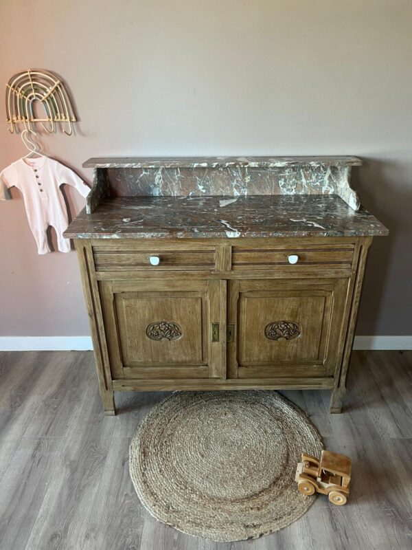 WhatsApp Image 2025-09-06 at 11.59.45 (4) Belgisch vintage commode houtkleur met marmeren blad