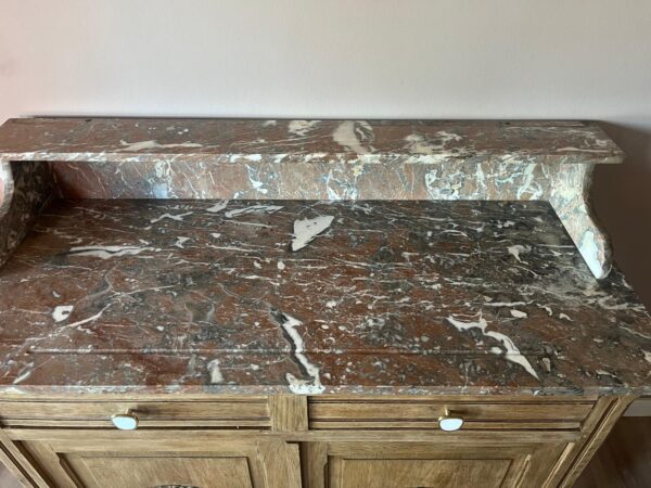 WhatsApp Image 2025-09-06 at 11.59.46 Belgisch vintage commode houtkleur met marmeren blad