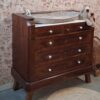 Franse Vintage Commode Met lades en Wit Marmeren Blad
