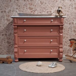 vintage commode babykamer kinderkamer meidenkamer baby zwanger uniek duurzaam jongenskamer marmerenblad