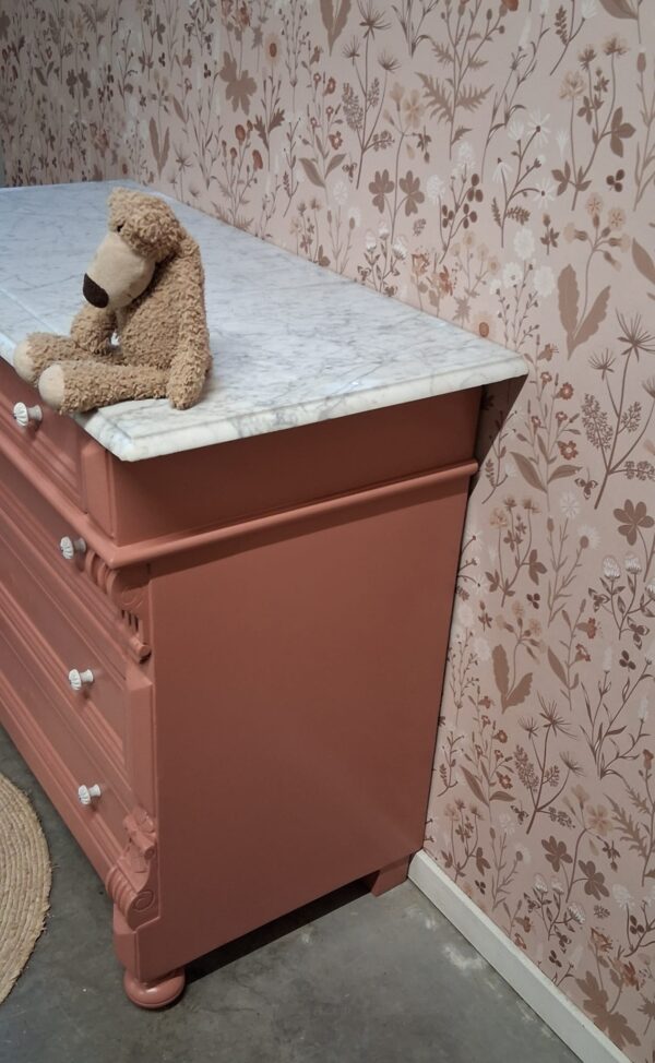 vintage commode babykamer kinderkamer meidenkamer baby zwanger uniek duurzaam jongenskamer marmerenblad
