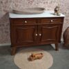 WhatsApp Image 2026-01-16 at 23.26.47 (1) Vintage houtkleur commode met wit marmerenblad