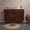 WhatsApp Image 2026-01-16 at 23.26.47 Vintage houtkleur commode met wit marmerenblad