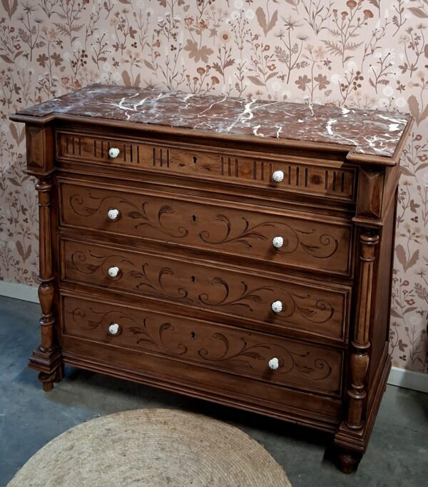 vintage commode babykamer kinderkamer meidenkamer baby zwanger uniek duurzaam jongenskamer marmerenblad