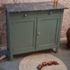 Vintage groene commode met marmeren blad  ‘Eden’