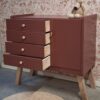 Vintage commode met lades Merlot Mania