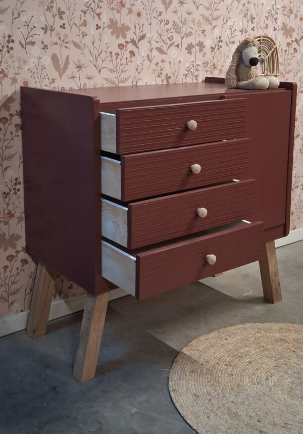 Vintage commode met lades Merlot Mania