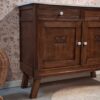WhatsApp Image 2026-03-13 at 23.07.46 (1) Vintage houtkleur commode met wit marmerenblad