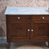 WhatsApp Image 2026-03-13 at 23.07.46 (2) Vintage houtkleur commode met wit marmerenblad