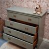 Vintage ladekast commode babykamer halkast groen duurzaam uniek kinderkamer