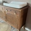 Vintage ladekast commode babykamer halkast groen duurzaam uniek kinderkamer