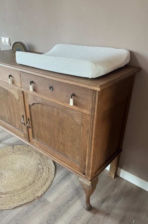 Vintage ladekast commode babykamer halkast groen duurzaam uniek kinderkamer