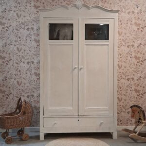 Vintage demontabele tweedeurs kledingkast in een kleur naar keuze