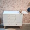 vintage commode babykamer, vintage kast kinderkamer